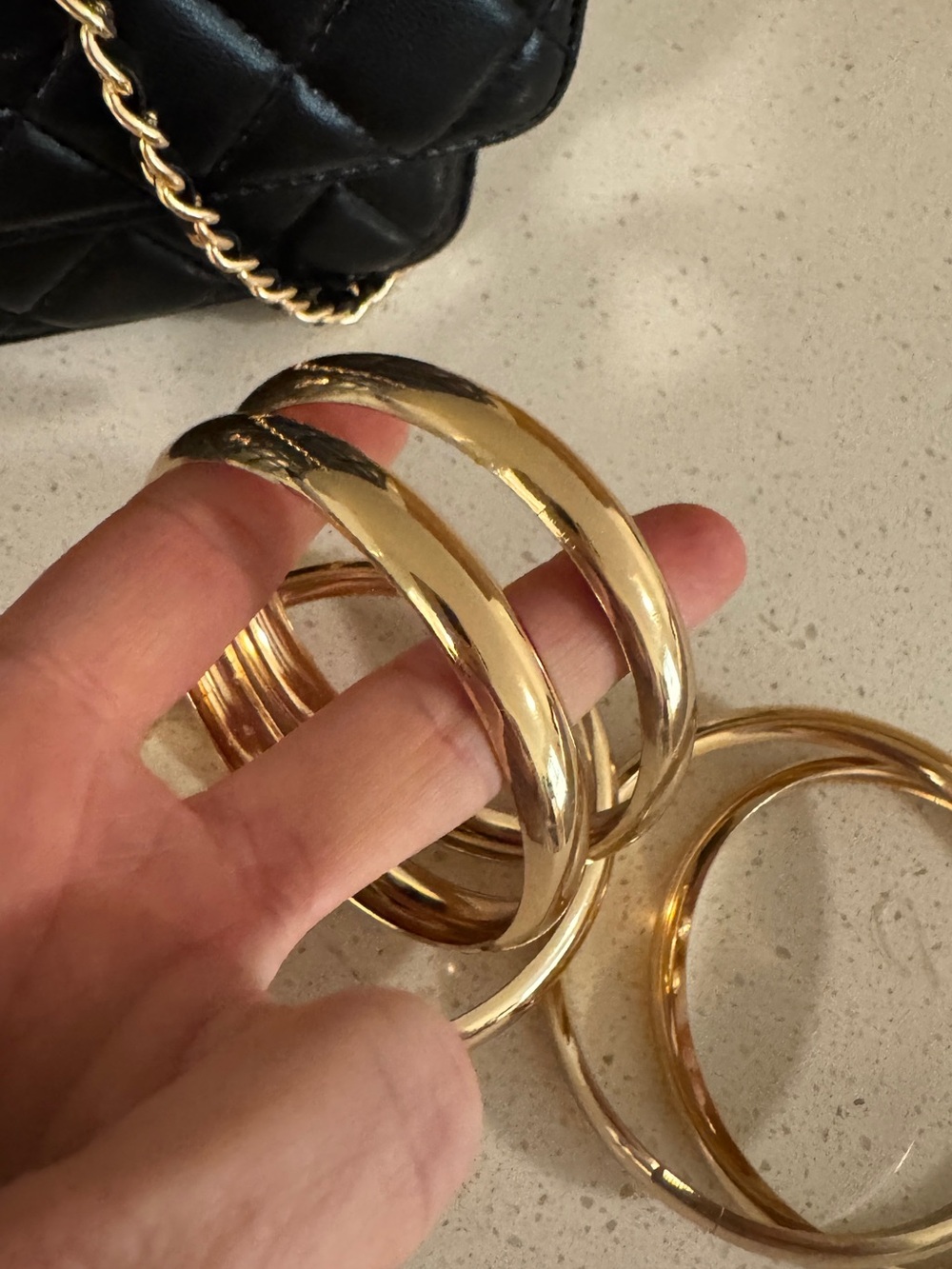 Gold-Tone Women's Bangle Bracelet Set of 6